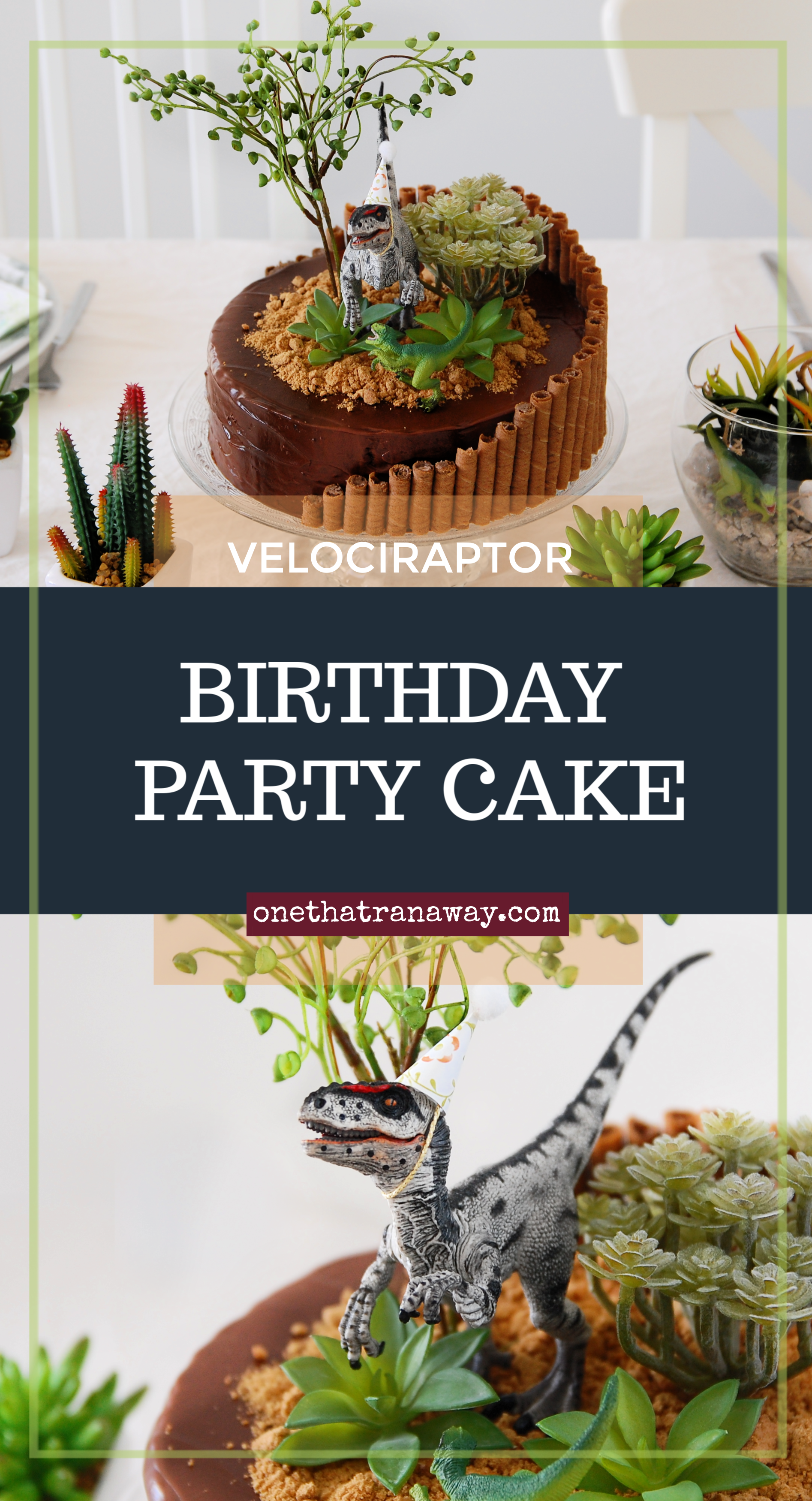 velociraptor birthday party cake

